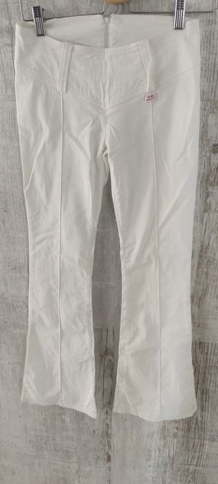 Białe spodnie elastyczne Miss Sixty