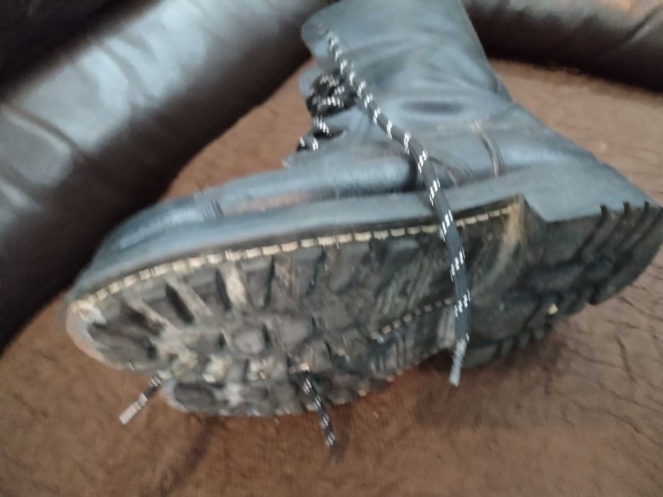 botas da tropa em couro com biqueira aço, 39