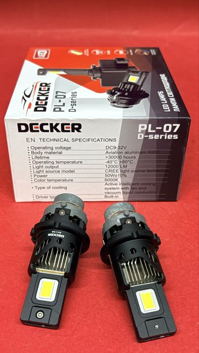 LED лампи Decker PL-07 D4S | Заміна штатного ксенону