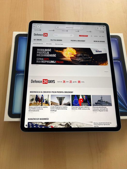 BATERIA 100% iPad Air 7 13" M3 2025 512GB cellular niebieski IGŁA