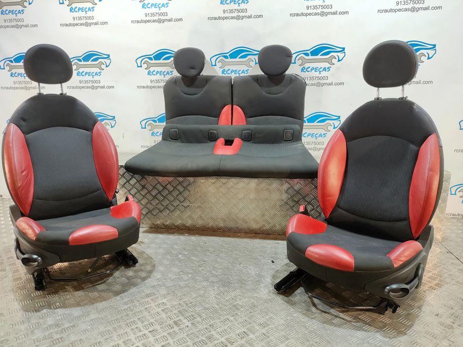 BANCOS PELE TECIDO AIRBAG MINI COOPER S R57 CABRIO CABRIOLET R56
