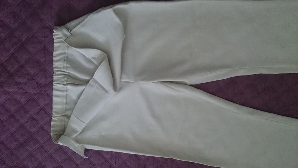 jasne beżowe spodnie ciążowe 42/44