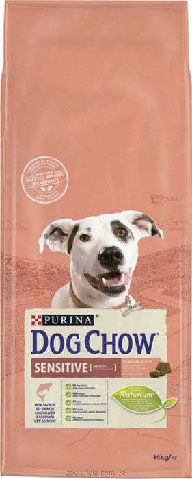 Dog Chow Adult Sensitivе -чувствительным пищеварением, с лососем 14кг