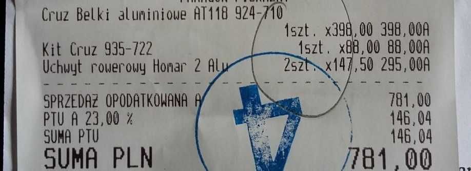 Belki dachowe aluminiowe i uchwyty do rowerów