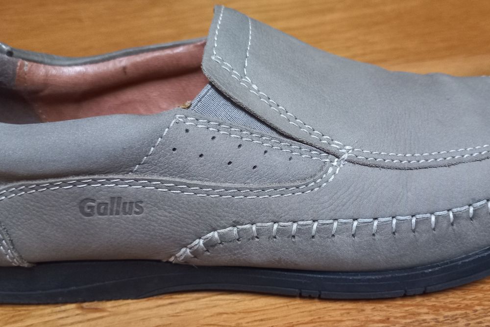 Półbuty męskie skóra wsuwane Gallus Eu 44
