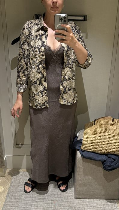 Сорочка, рубашка, блузка Zara, принт пітона, р. М