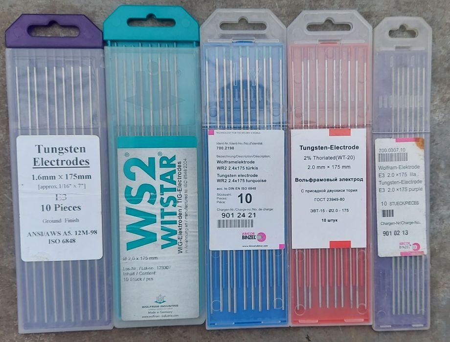 Вольфрамові электроды та присадочні прутки