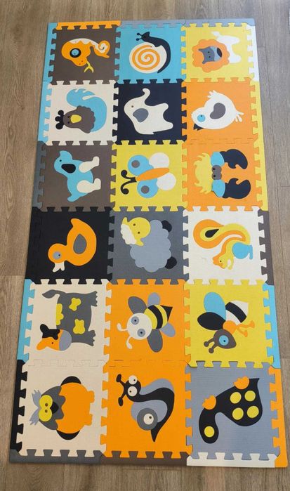 Puzzle piankowe, mata dla dzieci do układania