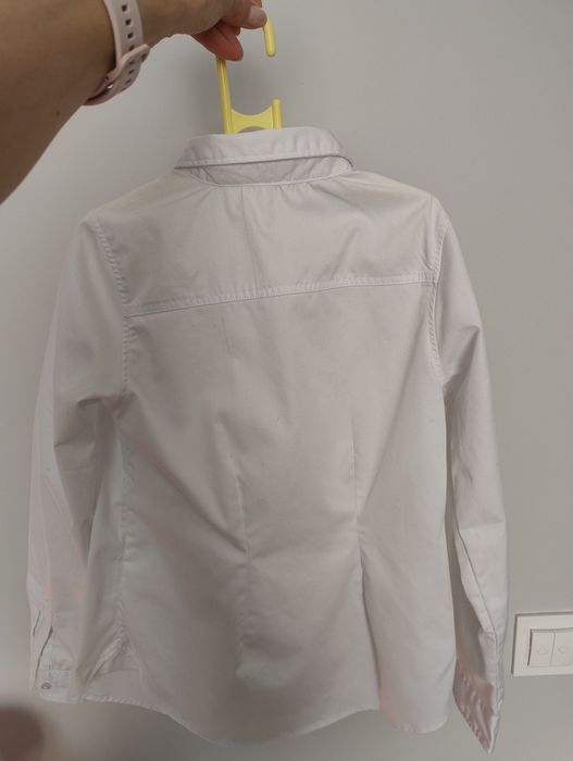 Koszula biała dziewczęca easy iron H&M 128