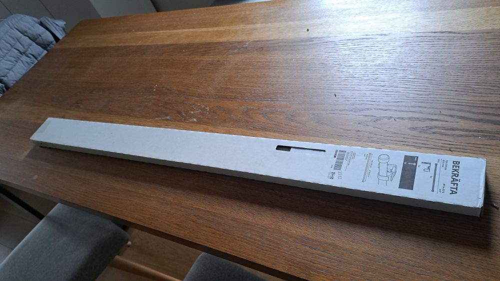 BEKRÄFTA Komplet karniszy, biały, 120-210 cm 19 mm IKEA, NIEOTWARTY