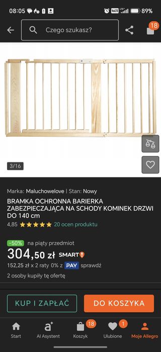 Barierka ochronna na schody