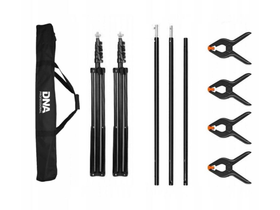 Statyw Do Tła Fotograficznego Zestaw Teł Do Studia 200x200cm | GRATIS