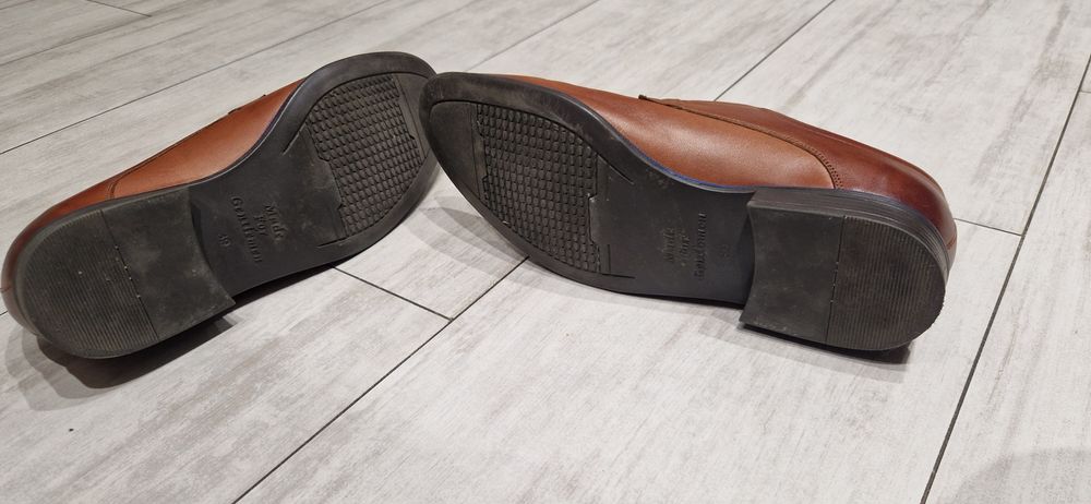 Buty wizytowe, skórzane, brązowe 40
