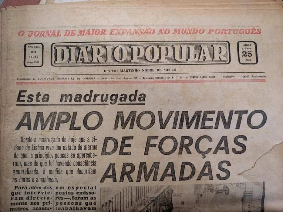 Antiguidades História de Portugal, 25 de Abril