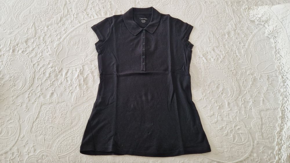 Polo preto, Calvin Klein, tamanho XS