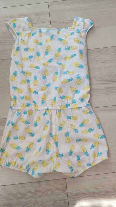 Body dziewczęce,kombinezon, Lupilu, 86/92, 12-24mc, ananasy, Lidl