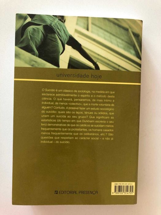 O Suicídio, Estudo Sociológico - E. Durkheim - Ótimo Estado | Portes Grátis