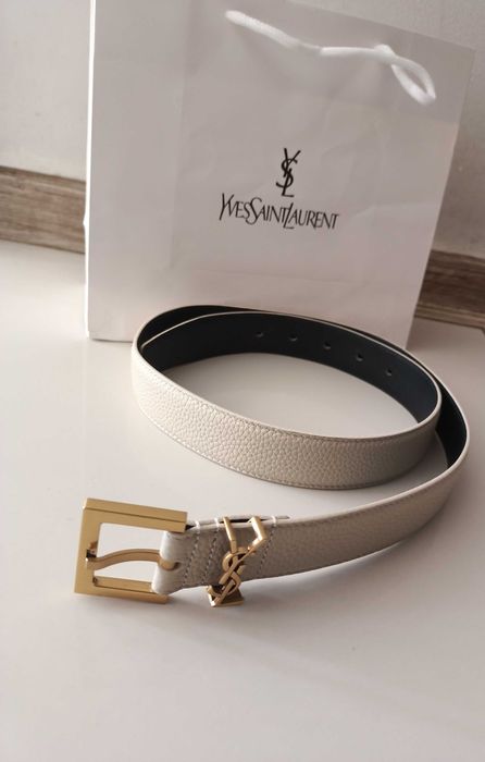 Pasek ysL skóra naturalna