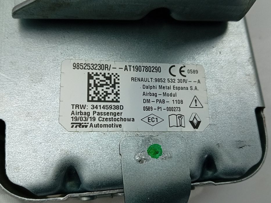 Airbag passageiro RENAULT Twingo III (BCM_)