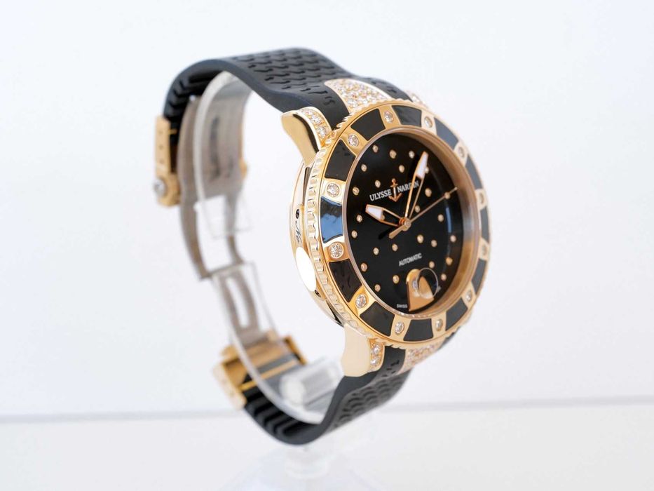 Ulysse Nardin Lady Diver Starry Night 18K Rose Gold Black Dial