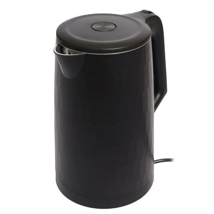 Czajnik elektryczny czarny 1,8L 1500W • stal nierdzewna • obrotowy