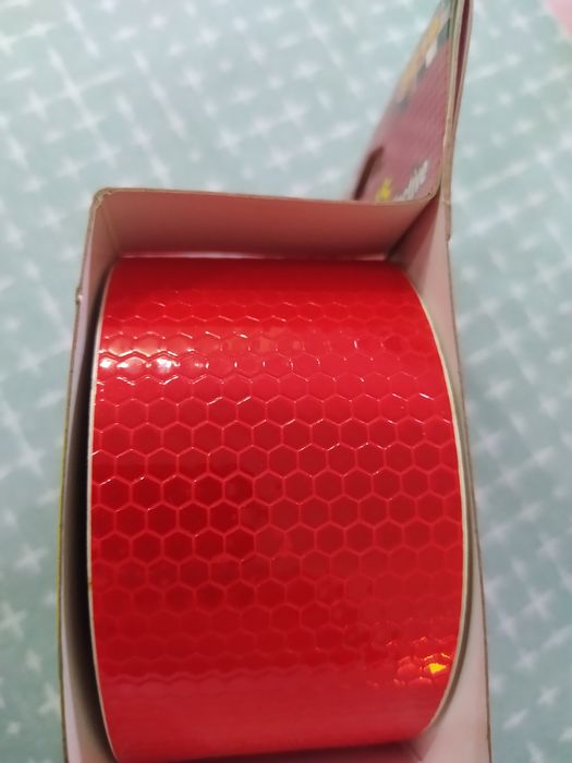Fita refletora vermelha, 5cm x 5m. Vermelho