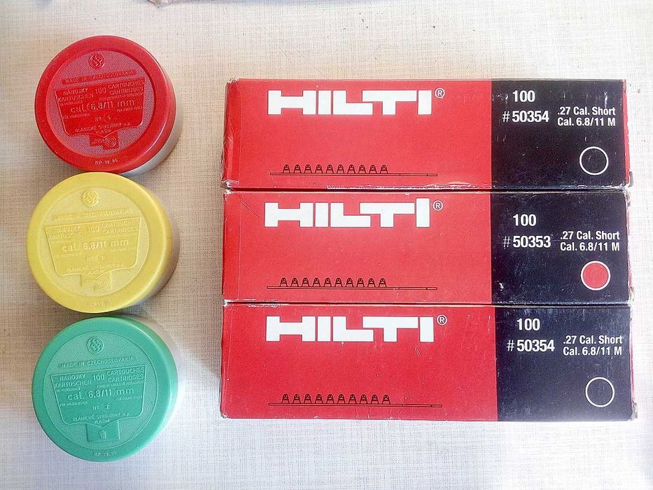 Продам патрони HILTI і Sellier & Bellot до монтажних пістолетів