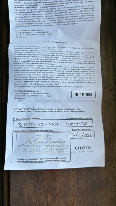 Relógio CITIZEN  eco drive - novo.