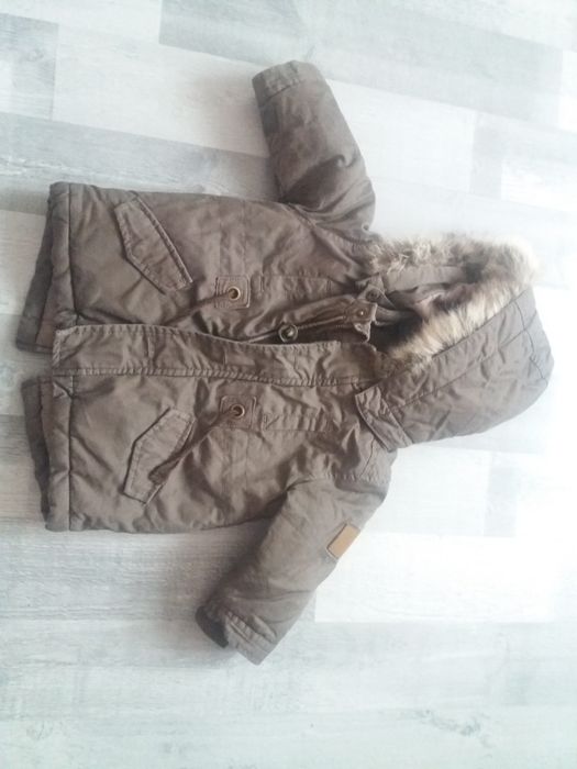 zimowa kurtka chłopięca ciepła alaska 4-6m