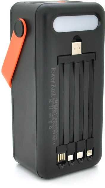 Повербанк 60000 mAh, Великий Павербанк швидка зарядка,Powerbank ліхтар