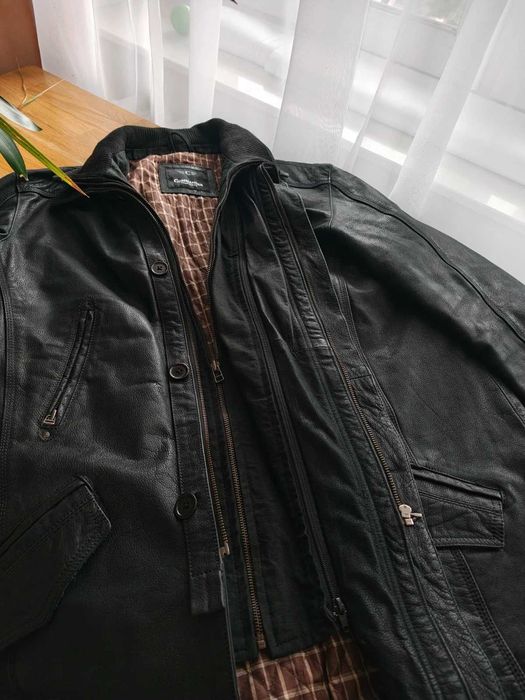 Commander kurtka wiosenna skórzana 100% Buffalo Leather Skóra bawola