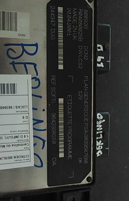 Centralina motor / ECU CITROËN Berlingo (MF)