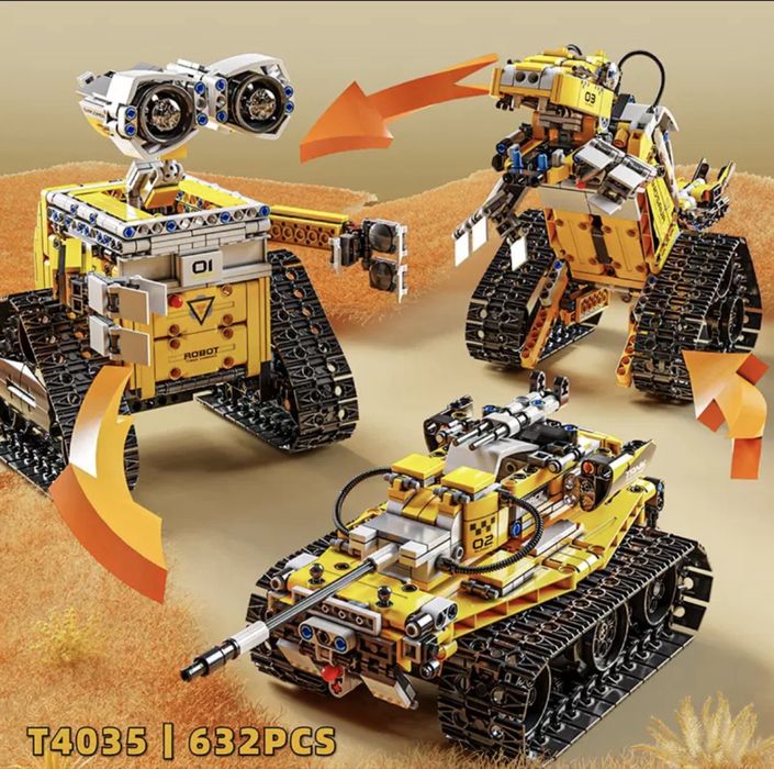 Конструктор на радіокеруванні 3в1 | робот Валлі | 632 деталей