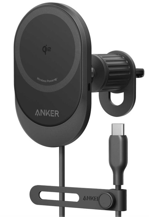 Магнітний автотримач із зарядкою Anker MagSafe Wireless MagGo 15W Qi2