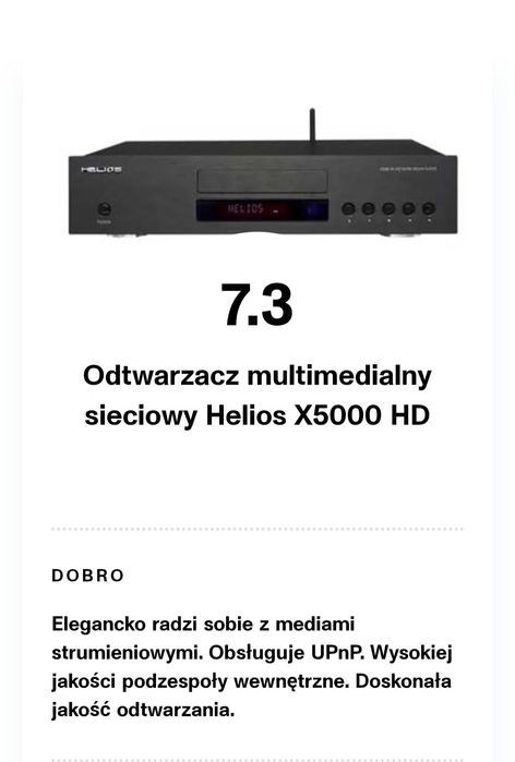 Helios X5000 HD Odtwarzacz Streamer Multimedialny Śieciowy
