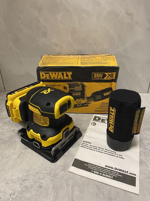 DeWALT DCW200 20Vmax акумуляторна безщіткова шліфмашина Made in Mexico