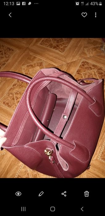 Сумочка марсалового цвета