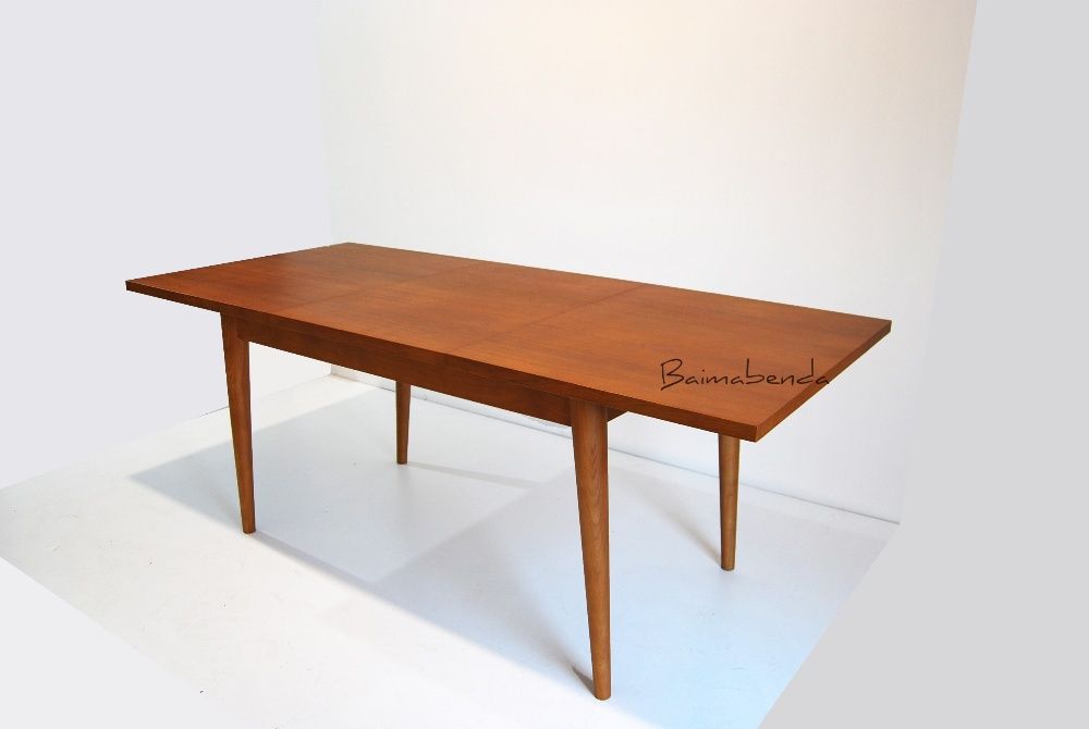 Mesa de jantar extensível retro vintage estilo nórdico