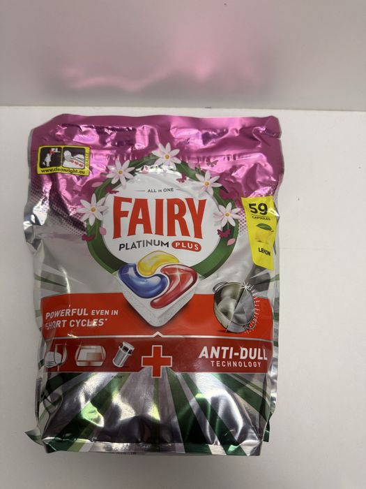 Kapsułki do zmywarki Fairy Platinum Plus All in One Lemon 59 szt.