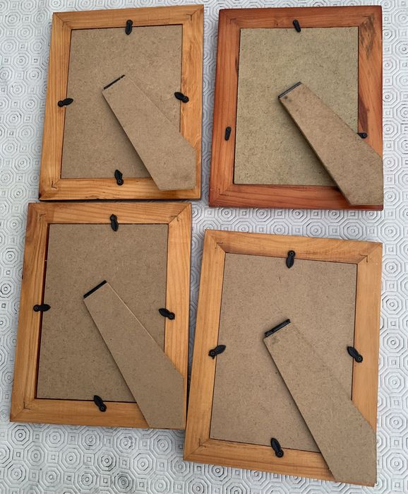 Molduras em madeira e vidro lote