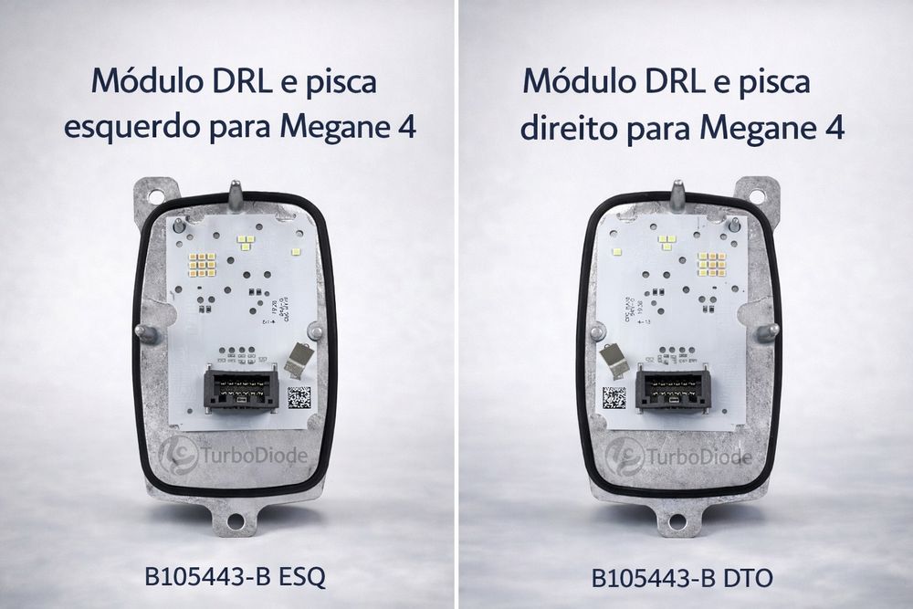 Módulo DRL completo para Renault Megane IV DRL e pisca integrado