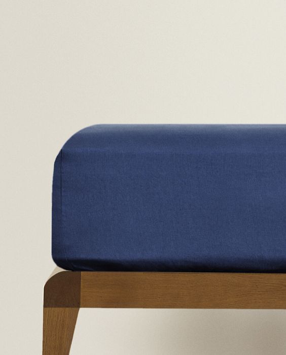 Conjunto cama 90cm (140 GXM2) Capa De Edredão e Lençol De Baixo Em Linho Zara Home NOVO