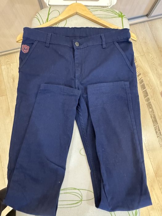 Брюки котонові темно сині для хлопчика зріст 170
