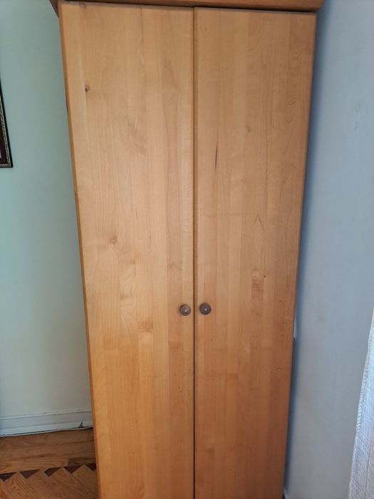 Roupeiro/Cama individual/Mesa de cabeceira (2x) Cerne