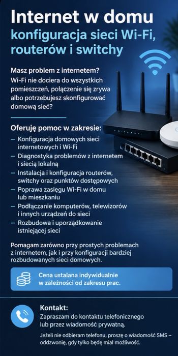 Internet w domu i małej firmie - konfiguracja sieci Wi-Fi, routerów i switchy