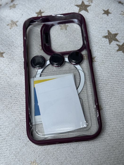 Iphone 15 pro etui case save burgund fiolet nowy