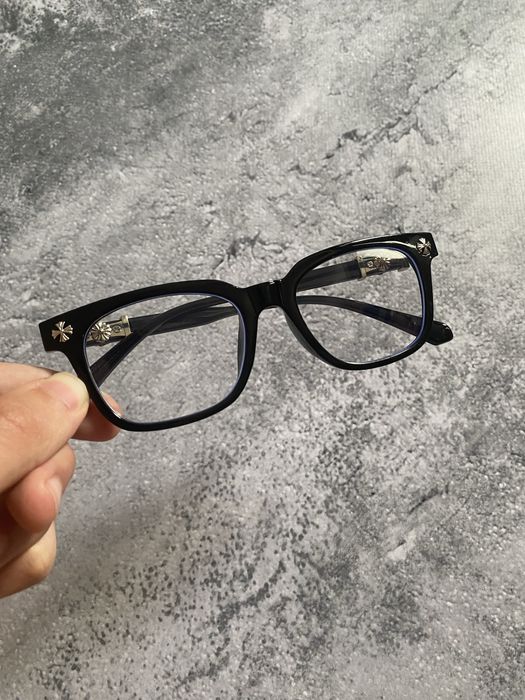 Очки Chrome Hearts глянцевые черные