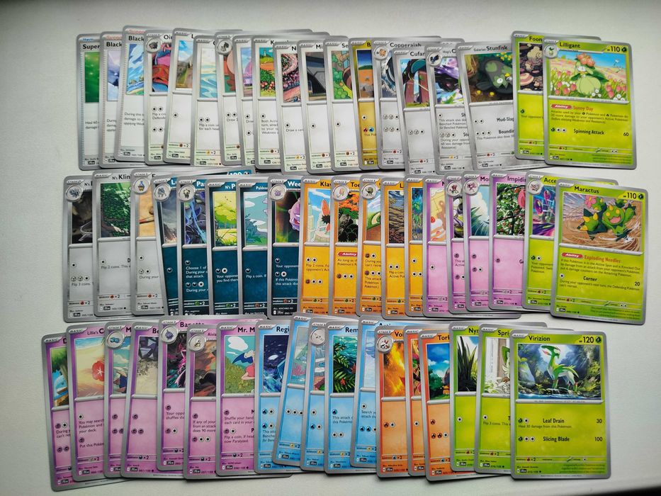 Картки Покемон Pokémon 56 шт без повторів з сету Journey Together