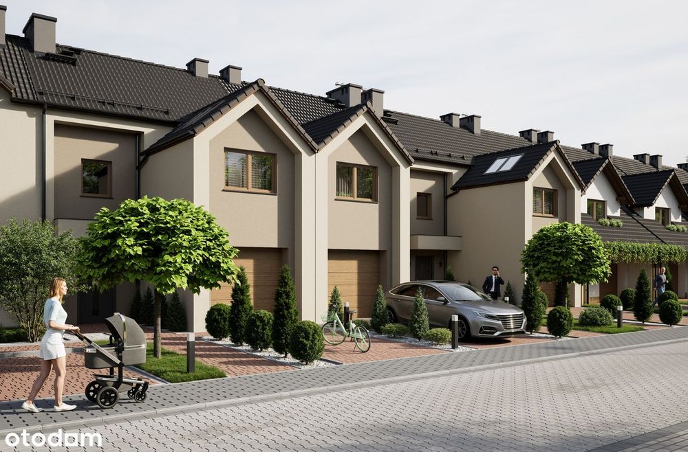 Nowoczesny dom w zabudowie szeregowej przy ul. Lompy - Osiedle Ósemka