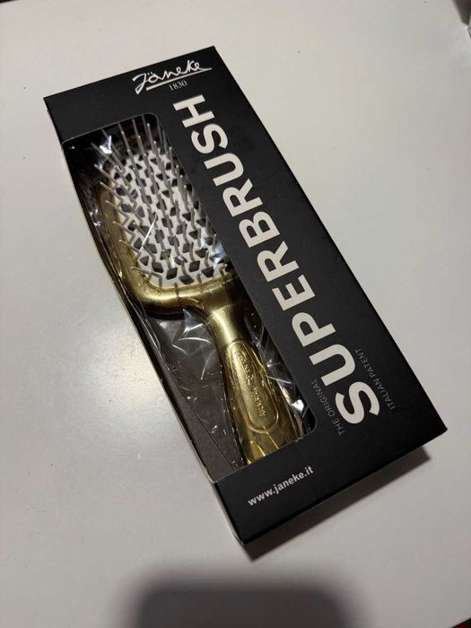 Гребінець Janeke біло-золотий 21см - преміум лінійка